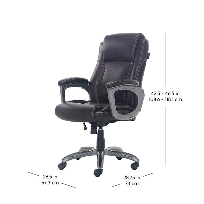 Serta Managers Chair with Memory Foam Brown