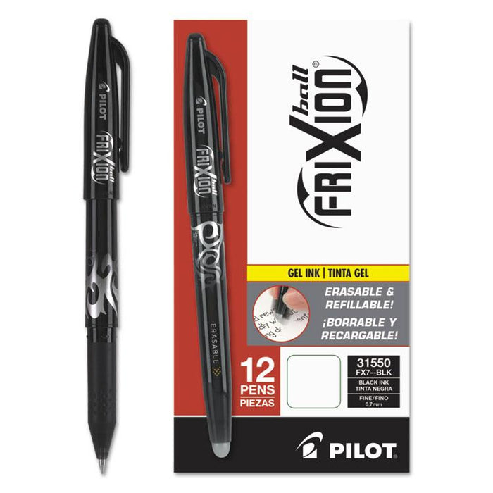 Pilot Frixion Erasable Black Gel Pens (12Pk)