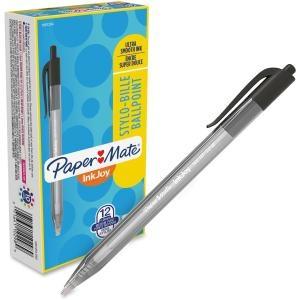 Inkjoy Medium Retractable Black Ink Pens (12Pk)