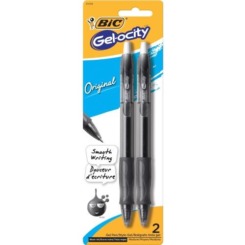 Bic Gel-Ocity Black Gel Pens