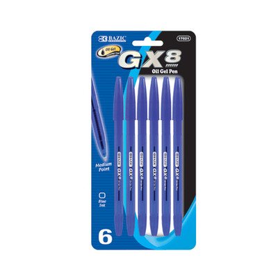 Pens Oil Gel Gx-8, 6Pc