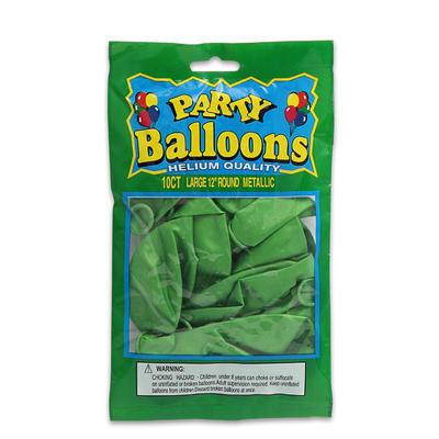 Balloons 10 Ct Green Helium