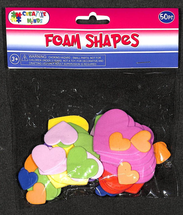 Foam Heart Shapes (50Pc)