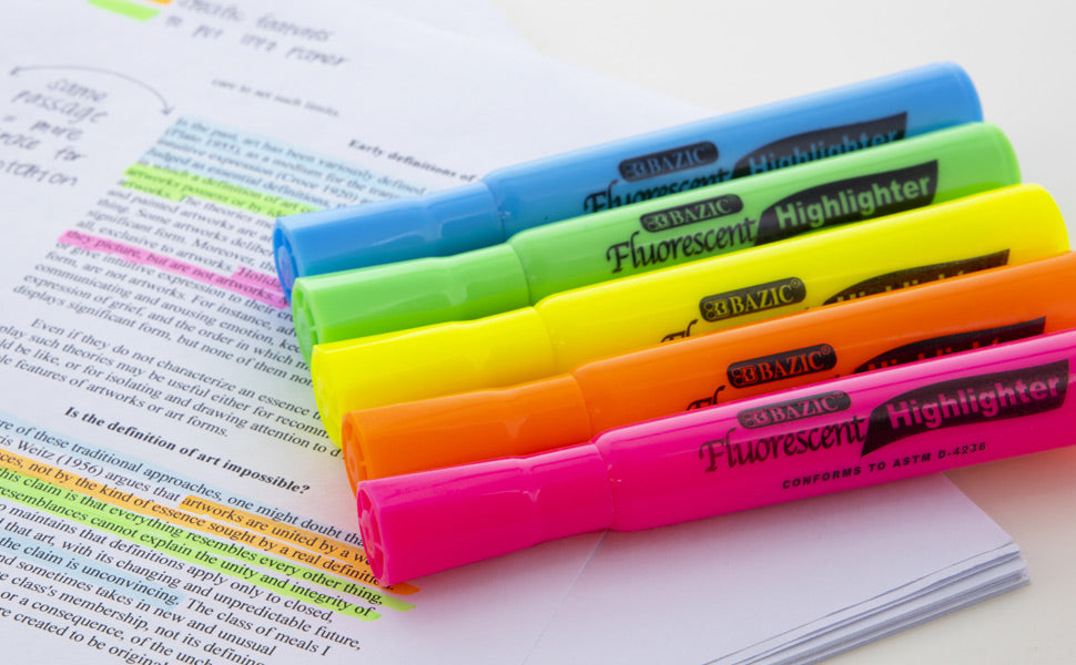Desk Style Fluorescent Highlighters (12/Box) #2331