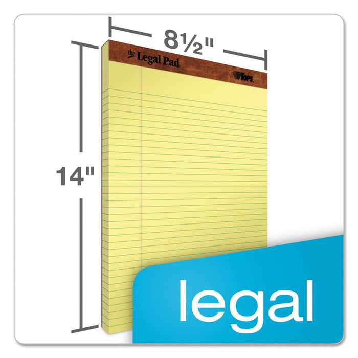 Legal Pad 8.5X14 Canary Top 7572 Single