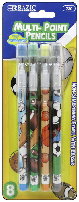 Sports Multi-Point Pencils  8/Pack #730