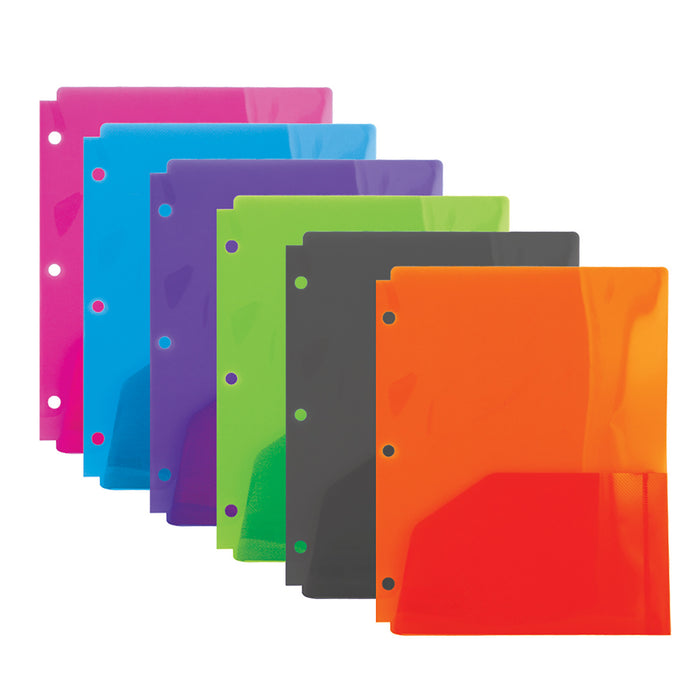 Bazic Poly Folder Multicolor Pockets 3110