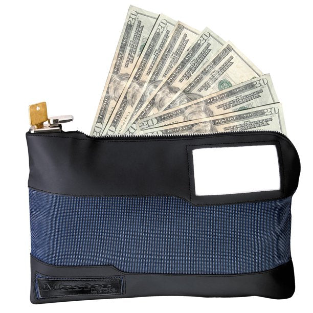 MONEY BAG /CASH BAG W LOCK 11-1/2"x8.5"-MASTER LOCK