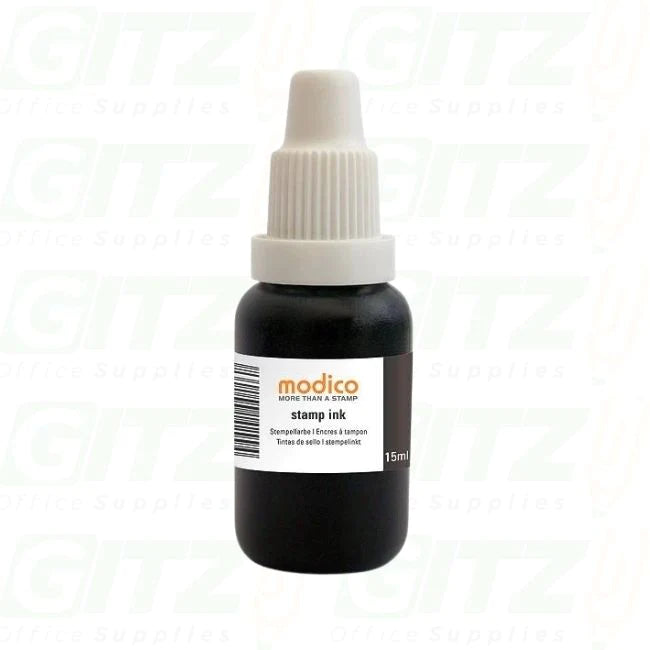 MODICO STAMP INK REFILL BLACK 15ml — GITZ Office Supplies