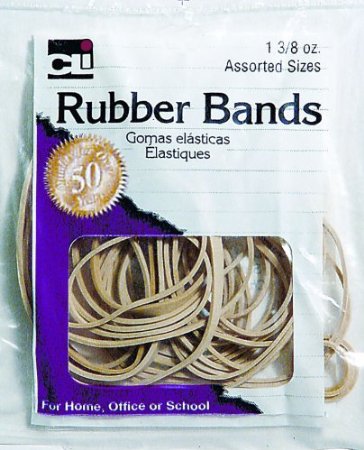 Rubber Bands 3/8 Oz Bags Assorted
