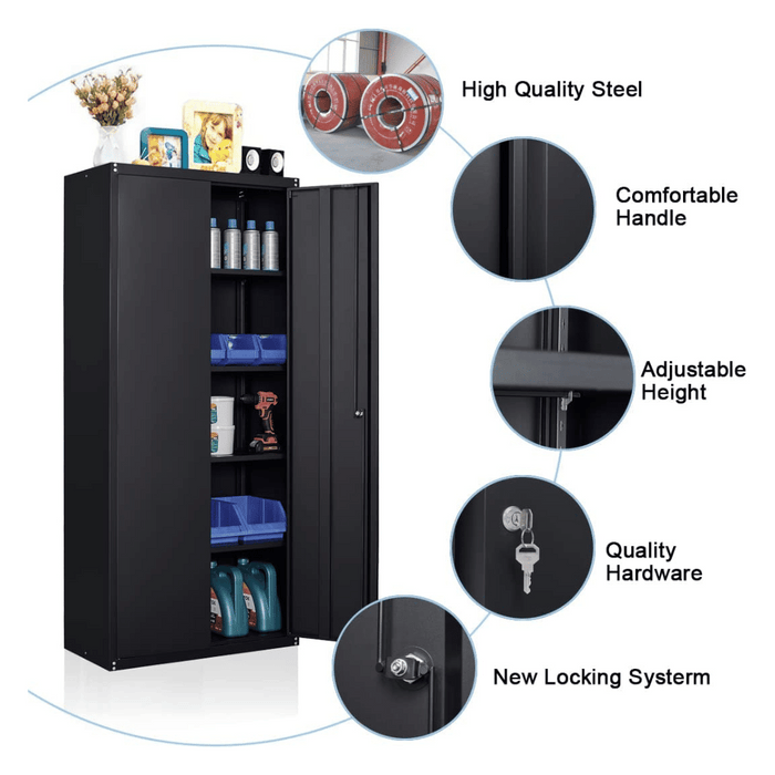 STORAGE CABINET 2-DOOR 5-SHELF — GITZ Office Supplies STORAGE CABINET 2-DOOR 5-SHELF — GITZ Office Supplies