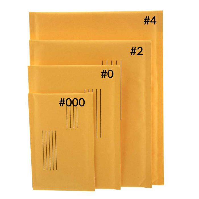 PADDED ENVELOPE /BUBBLE MAILERS 4/PK 6"x9.5" #0