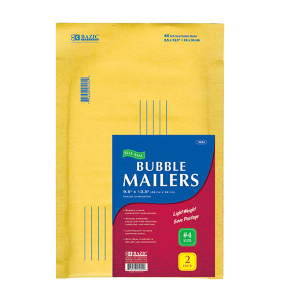 Padded Envelope /Bubble Mailers 2/Pk 10"X15" #4