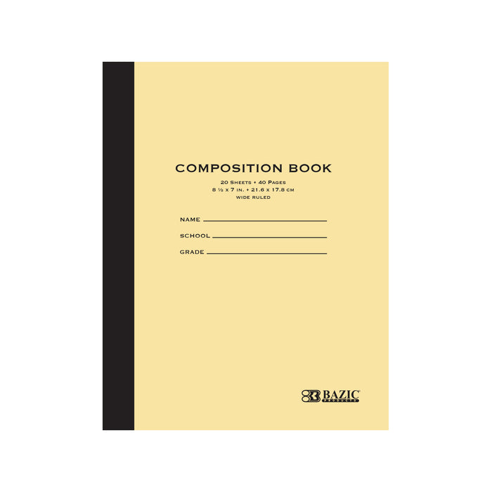 COMPOSITION BOOK MANILLA 40PG 5096