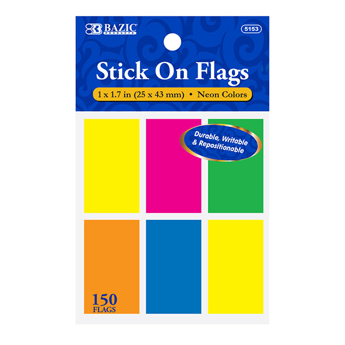 FLAGS NEON STANDARD 1X1.7" 6PC 5153