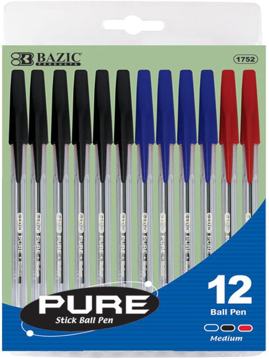 Pure Stick Pens Assorted Color Bazic