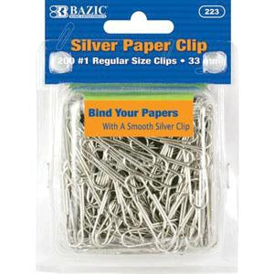 Paper Clips Metal Sml #1 200Ct #223