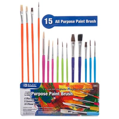 Bazic All Purpose Paint Brush (15Pk) #3409
