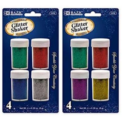 Bazic Glitter Shakers (4Ct) #3442