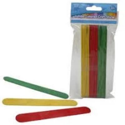 Jumbo Colored Craft Sticks (30Pk)