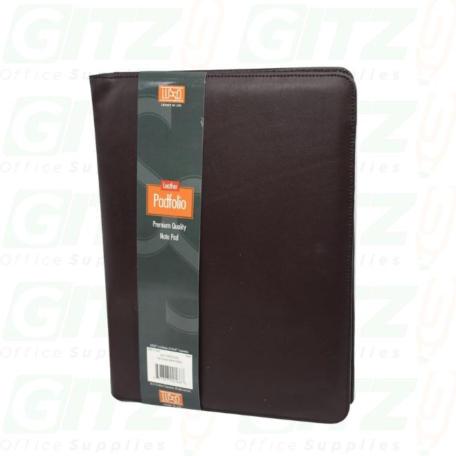 PADFOLIO 7 POCKET LETTER SIZE -BROWN LEATHER