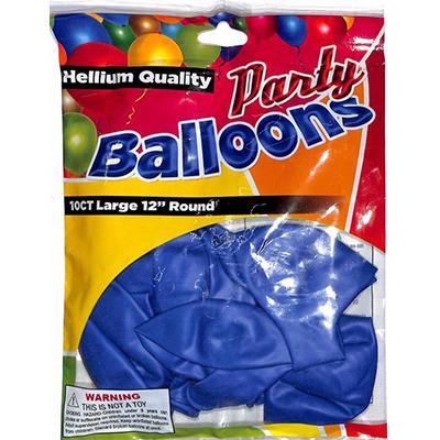 Royal Blue Helium Party Balloons (10Ct)