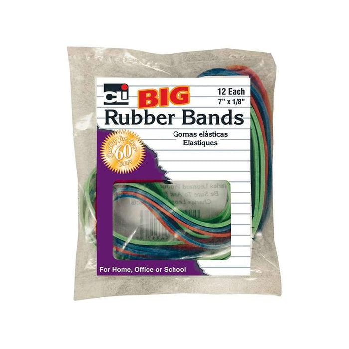 Rubber Bands Big Size Assorted 12Ct