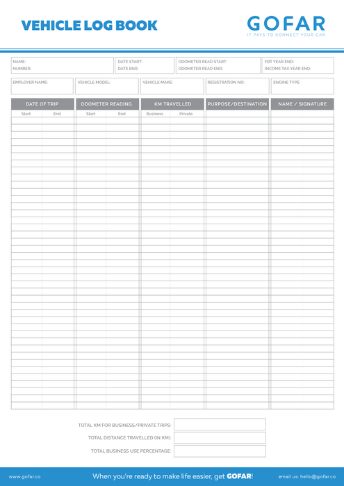 Vehicle Log Book