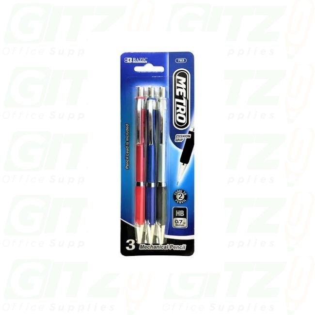 Bazic Metro Mechanical Pencil .7Mm  3/Pk. #703