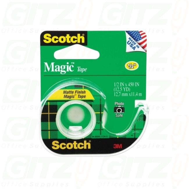 Tape Scotch Magic Tape 1/2 Inch W/Dispenser