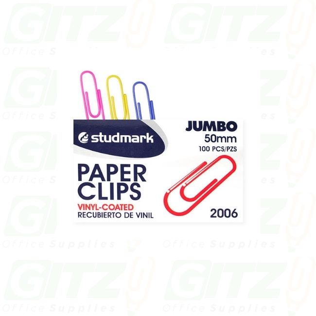 Paper Clips Jumbo Vinyl 100Ct Studmark