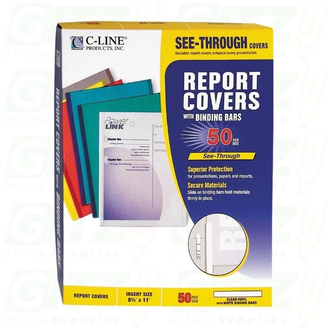 Report Covers W Spine 50Ct Clear - Cli