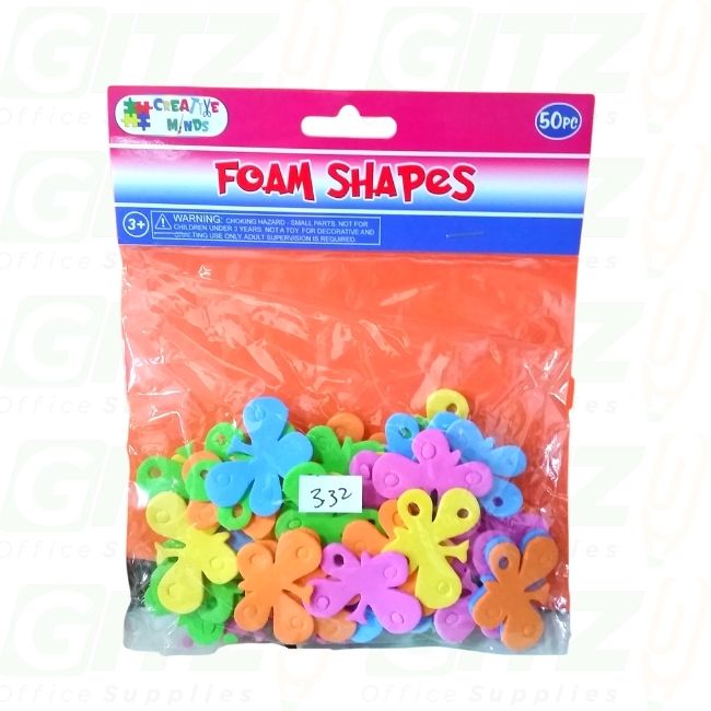Creative Minds Foam Butterfly Shapes (50Pc)