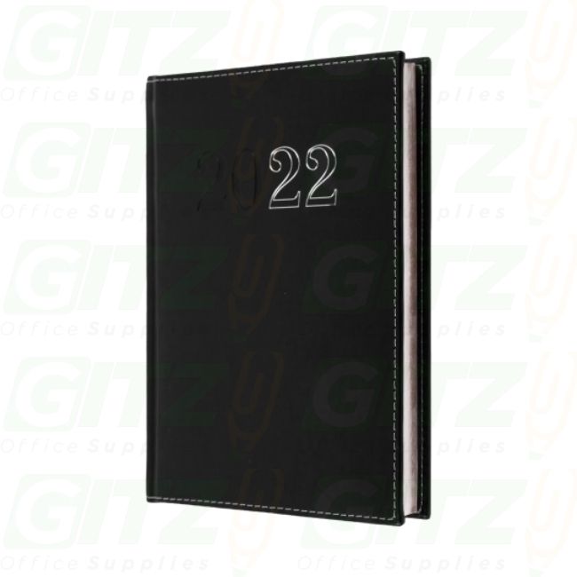 DIARIES 2022/ A5 COLLINS PLANNER CHELSEA, BLACK 1 DAY/PG (SILVER EMBELLISHED)