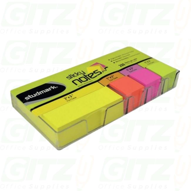 STICKY NOTES TRAY ASSORTED SIZES