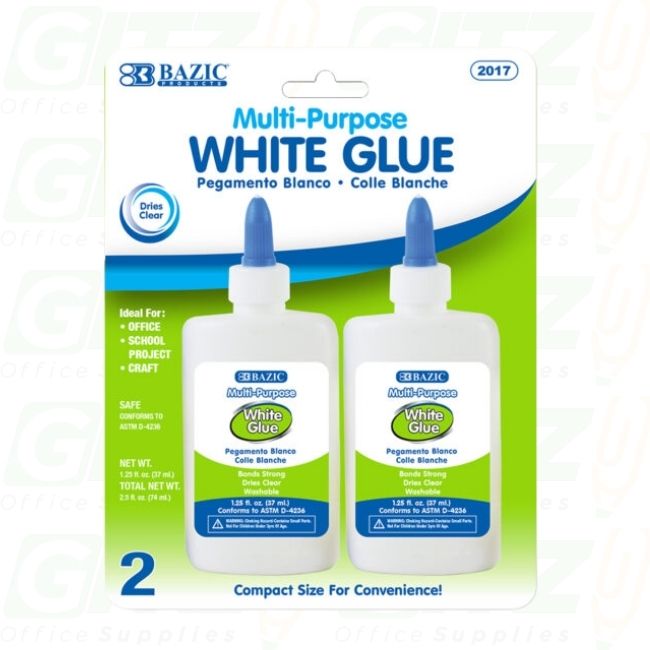 1.25 FL OZ (37 mL) White Glue (2/Pack)