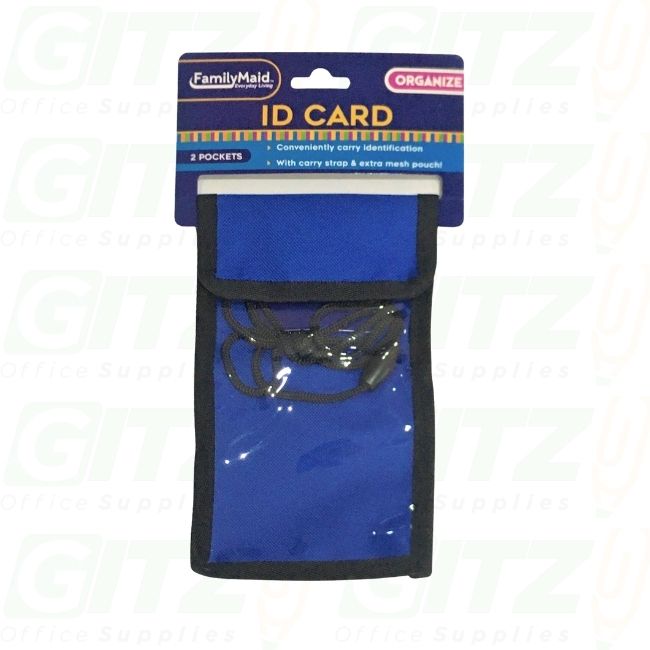 ID POCKET WITH MESH COMPARTMENT & NECK STRAP