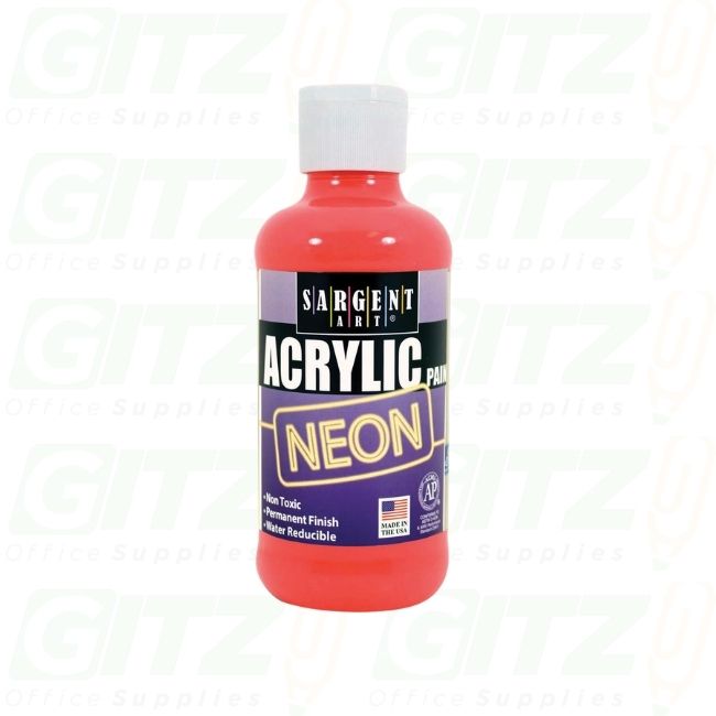 ACRYLIC 8oz NEON RED -SARGENT