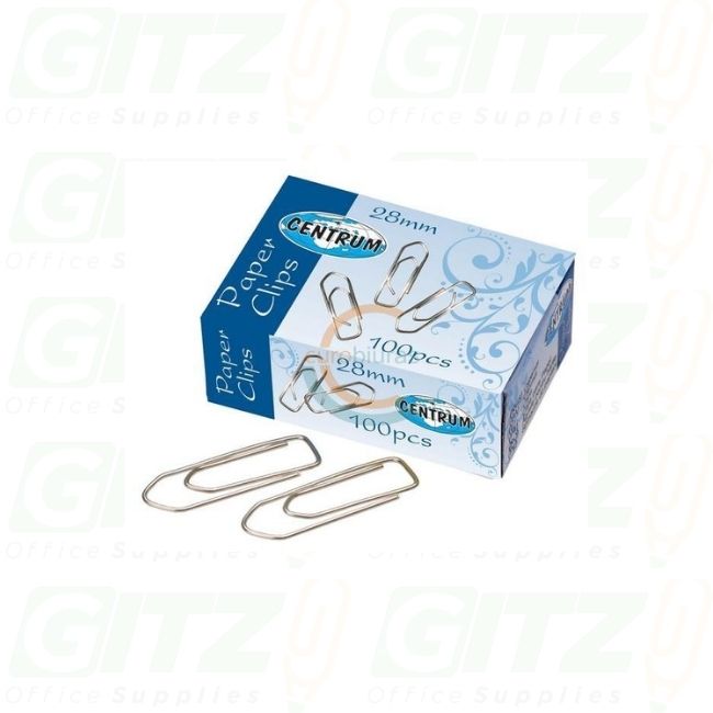 Paper Clips Metal Small 28Mm, 100Ct - Centrum