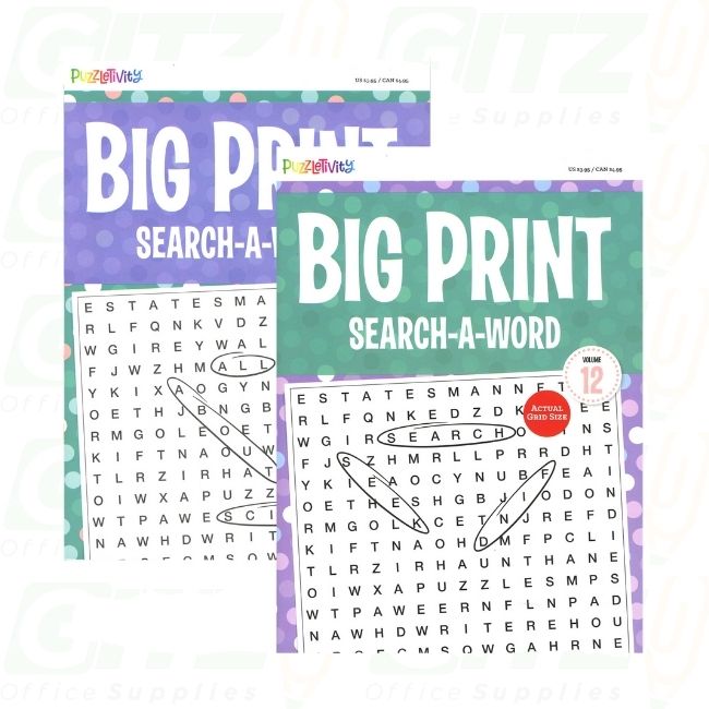 Bazic Big Print Word Search Book
