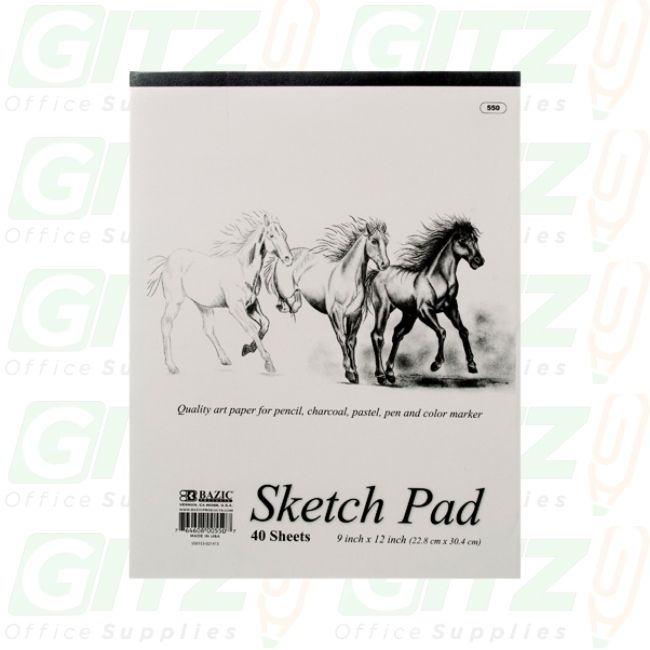 Bazic Sketch Pad (40Ct) 9X12