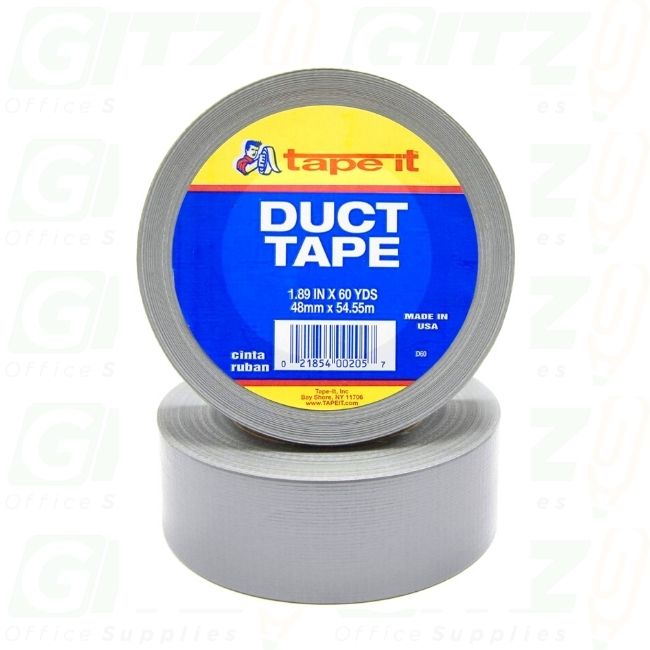Silver Duct Tape 1.89"x 60yds, 8mil- Tape-It (DA60)