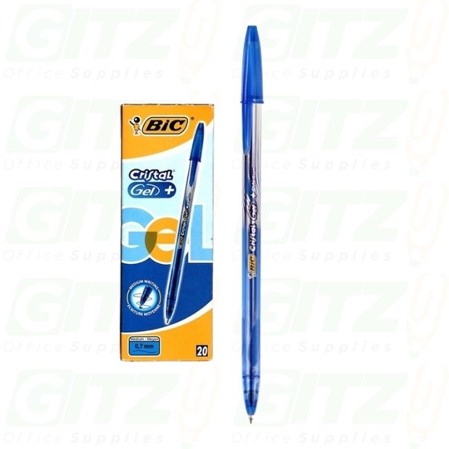 Bic Cristal Gel Pen  Med Blue 0.7Mm