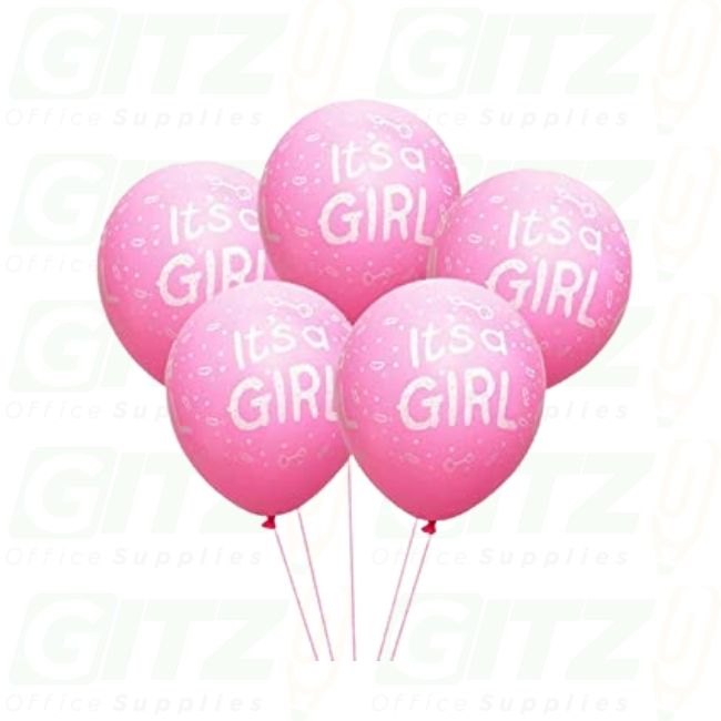 Balloons 8Ct 12"Pink Its A Girl
