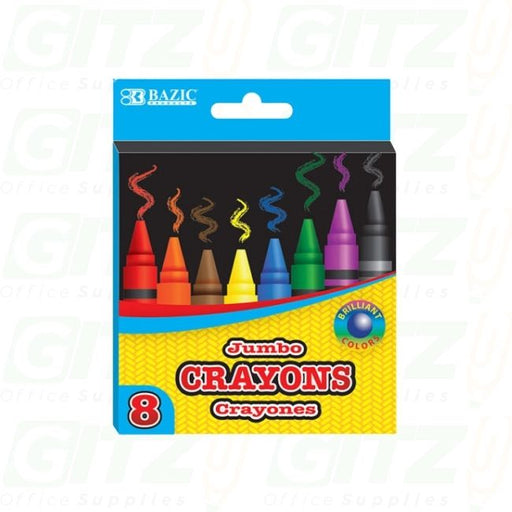 Pen+Gear 8ct Jumbo Crayons in Printed Paper Box. Multicolor, Non Toxic and  Safety Crayons. 