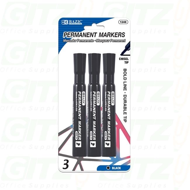 Markers 3Pk Chisel Tip 3Pc