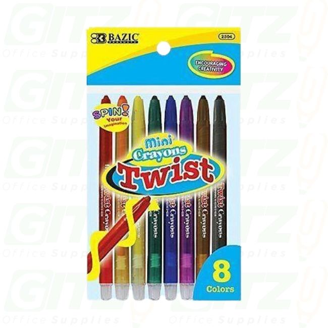 Bazic Color Mini Propelling Crayons (8Pk)