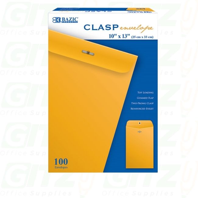 Bazic 10" X 13" Clasp Envelope (100/Pack)