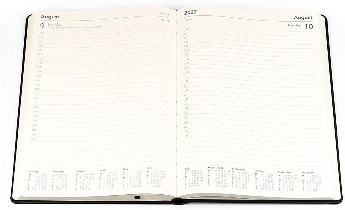 DIARIES 2022 / A5 COLLINS PLANNER LEGACY, 1 DAY/PG BLK OR ASSTD