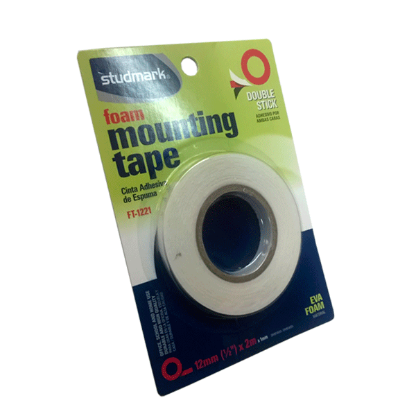 Studmark Mounting Tape Double Sided 1/2 X 2M